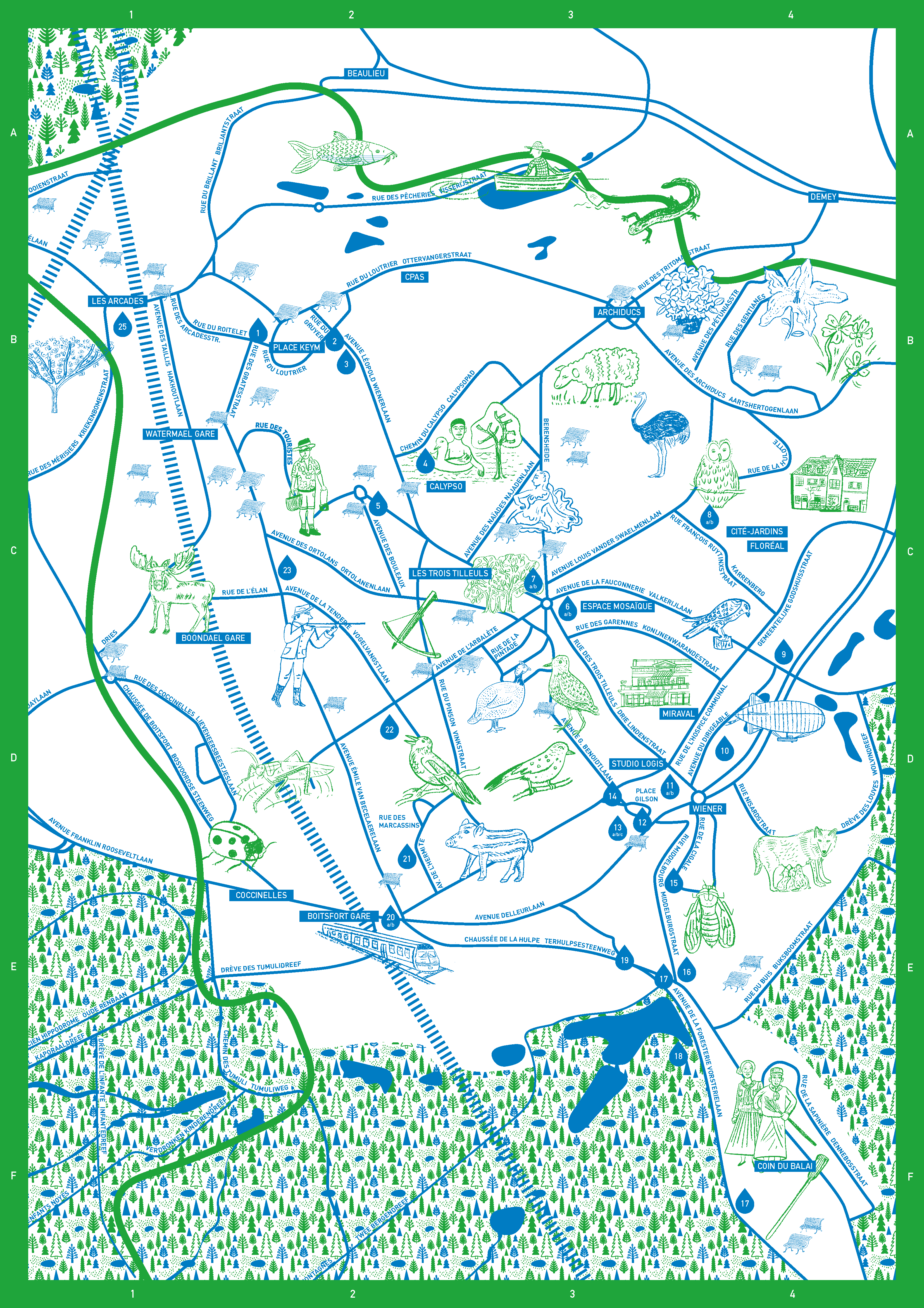 Carte poétique de Boitsfort